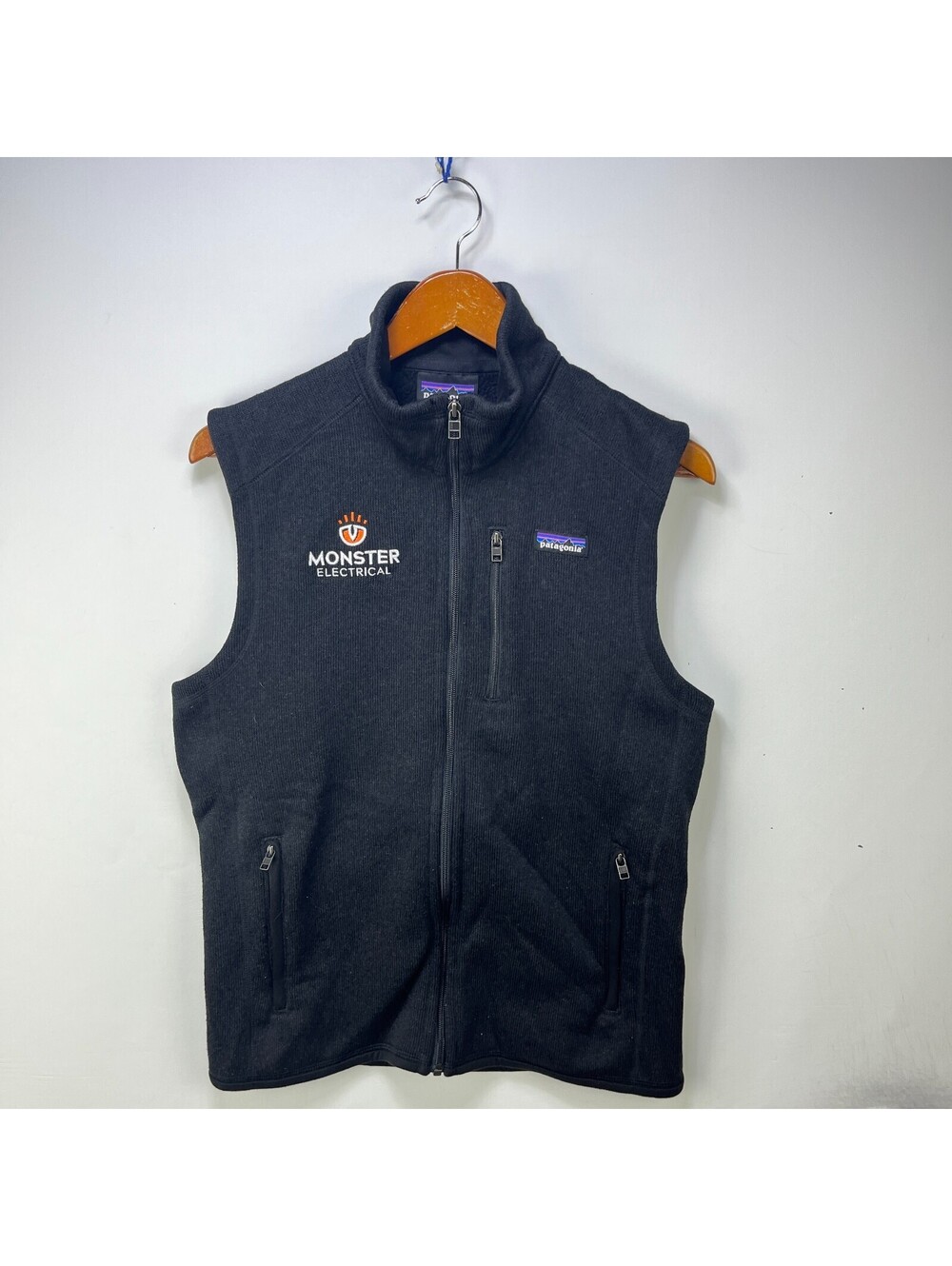 Patagonia Black Full Zip Fleece Vest Monster Electrical M